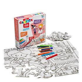 Carioca 35 Parça Boyanabilir Büyülü Prenses Çift Taraflı Puzzle