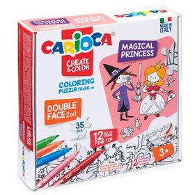 Carioca 35 Parça Boyanabilir Büyülü Prenses Çift Taraflı Puzzle