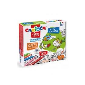 Carioca 35 Parça Boyanabilir Şehir ve Orman Çift Taraflı Puzzle