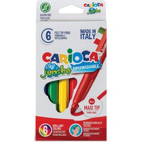 Carioca 40568 6 Renk Jumbo Yıkanabilir Keçeli Kalemi