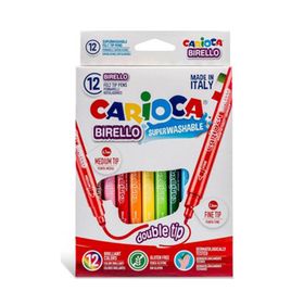 Carioca 41457 Birello Jumbo 12 Renk Çift Uçlu Keçeli Kalem