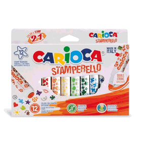 Carioca 42240 Stamperello Damga ve 12 Renk Keçeli Kalem