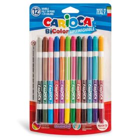 Carioca 4226 Çift Renkli Süper Yıkanabilir 24 Renk Keçeli Kalemi