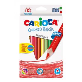 Carioca 42393 Jumbo Üçgen 12'li Kuru Boya Kalemi