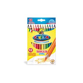 Carioca 42393 Jumbo Üçgen 12'li Kuru Boya Kalemi