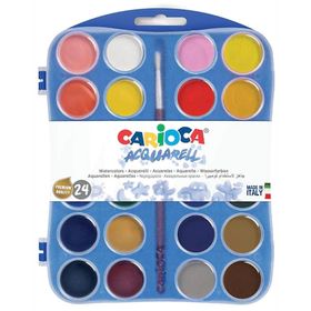 Carioca 42401 30 mm 2 Fırçalı 24'lü Sulu Boya