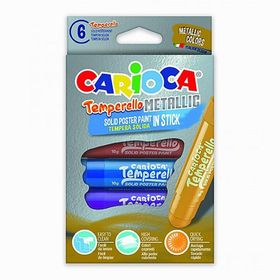 Carioca 42674 Temperello Stick Metalik 6'lı Poster Boyama Kalemi