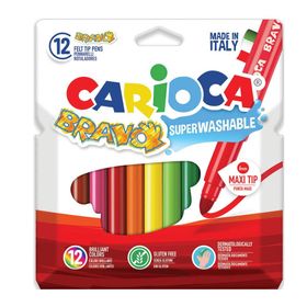 Carioca 42755 Bravo 12'li Süper Yıkanabilir Keçeli Kalem