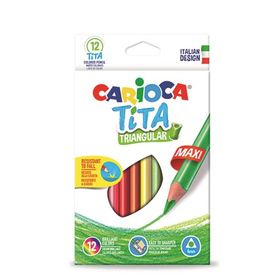 Carioca 42791 Tita 12 Renk Jumbo Üçgen Kuru Boya