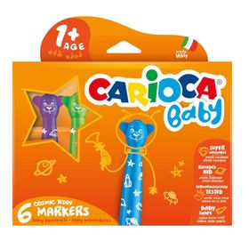 Carioca 42815 6 Adet Jumbo Bebek Süper Yıkanabilir Keçeli Boya Kalemi
