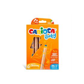 Carioca 42817 Baby Jumbo 6'lı Ahşap Gövde Boya Kalemi