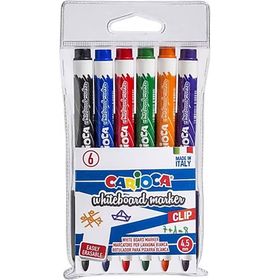 Carioca 42921 6 Renk 4,5 mm Beyaz Tahta Kalemi