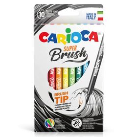 Carioca 42937 10 Renk Kaligrafi Keçeli Brush Marker Boya Kalemi