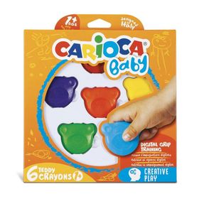 Carioca 42956 6'lı Teddy Crayons Bebek Pastel Boya
