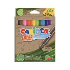 Carioca 43100 12 Renk Eco Family Joy Süper Yıkanabilir Keçeli Kalem