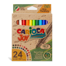 Carioca 43103 24'lü Ecofamily Joy Süper Yıkanabilir Keçeli Boya Kalemi