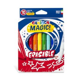 Carioca 43182 9 Renk ve 1 Düzelticili Beyaz Silinebilen Sihirli Keçeli Boya Kalemi