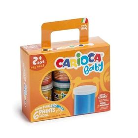 Carioca 6 Renk x 80 gr Bebek Yıkanabilir Parmak Boyası