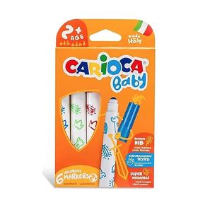 Carioca 6'lı 42813 Baby Süper Yıkanabilir Jumbo Keçeli Boya Kalemi