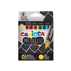 Carioca 8'li Metalik Jumbo Üçgen Mum Boya Kalemi