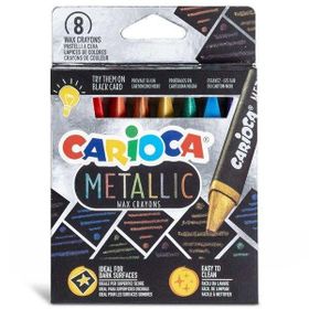 Carioca 8'li Metalik Jumbo Üçgen Mum Boya Kalemi