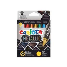 Carioca 8'li Metalik Jumbo Üçgen Mum Boya Kalemi