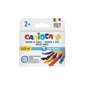 Carioca Baby 4 Renk 50 ml Yıkanabilir Parmak Boyası