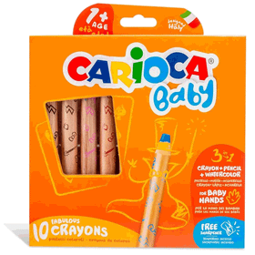 Carioca Baby Jumbo Ahşap Gövdeli 10'lu Boya Kalemi