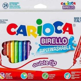 Carioca Birello Çift Uçlu Yıkanabilir 24'lü Keçeli Boya Kalemi