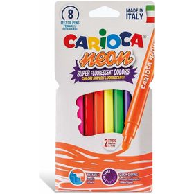 Carioca Fosforlu Yıkanabilir 8'li Keçeli Boya Kalemi