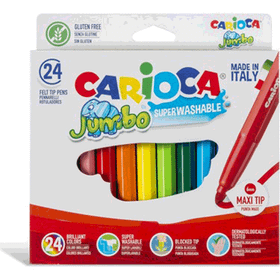 Carioca Jumbo Yıkanabilir 24'lü Keçeli Boya Kalemi