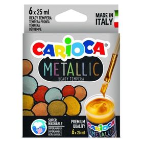 Carioca Metalik 6 Renk Süper Yıkanabilir Guaj Boya