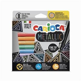 Carioca Metallic 8'li Keçeli Kalem