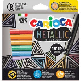 Carioca Metallic 8'li Keçeli Kalem