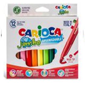 Carioca Süper Jumbo 12 Renk Yıkanabilir Keçeli Kalem