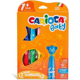 Carioca Teddy Jumbo Yıkanabilir 12'lı Keçeli Boya Kalemi