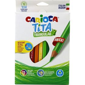 Carioca Tita 42791 12 Renk Maxi Üçgen Kuru Boya