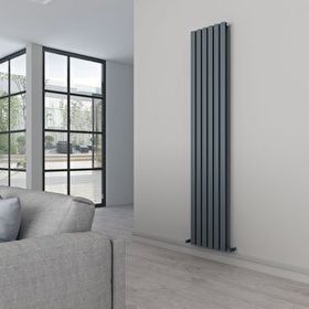 Carisa Tallis 180x35 cm Kumlu Açık Gri Double Alüminyum Radyatör