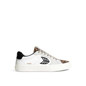 Cariuma 411301W85W-SALVAS Leather Leopard Beyaz-Çok Renkli Kadın Spor Ayakkabı