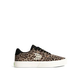 Cariuma 511802P02M-NAIOCA Leopar Print Siyah-Kahve Süet Erkek Spor Ayakkabı