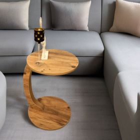 Carla Home Tekerlekli Ceviz C Yan Sehpa