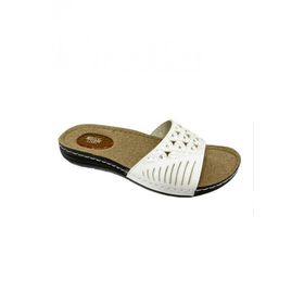 Carlaverde 5704-22 Anatomik Beyaz Fashion Kadın Terlik