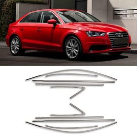 Carmind 2013 - 2019 10 Parça Audi A3 Sedan Krom Cam Çerçevesi Set