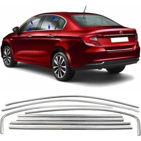Carmind 2015 8 Parça Fiat Egea Sedan Krom Cam Çerçevesi Seti