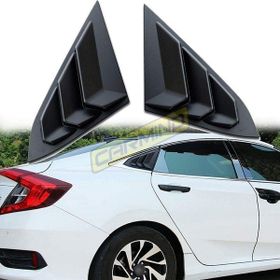 Carmind Honda Civic FC5 Sedan 2016-2021 Kelebek Piano Black Cam Vizörü