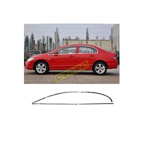 Carmind Honda Civic FD6 2006-2011 10 Parça Krom Cam Çerçevesi Set