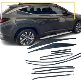 Carmind Hyundai Tucson 2021 12 Parça Krom Cam Çerçevesi Set