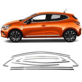 Carmind Renault Clio 5 2019 12 Parça Krom Cam Çerçevesi Set