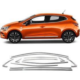 Carmind Renault Clio 5 2019 12 Parça Krom Cam Çerçevesi Set