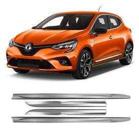 Carmind Renault Clio 5 2019 Sonrası 4 Parça Krom Yan Kapı Çıtası